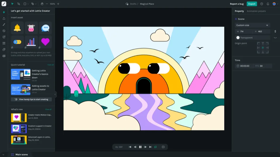LottieFiles Creator using ThorVG's Canvas engine