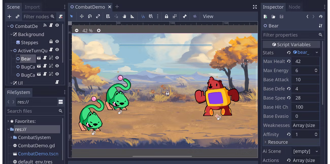Godot Engine editor using ThorVG for vector-based UI